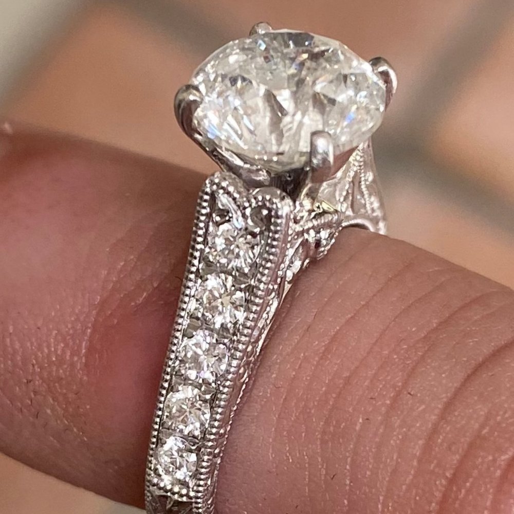 DIAMOND RING WEDDING ENGAGEMENT RING SHANE CO - Picture 3 of 14